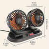SOGO 360° Rotatable Dual Car Fans – Dash Mount Cooling for Summer | Premium Quality