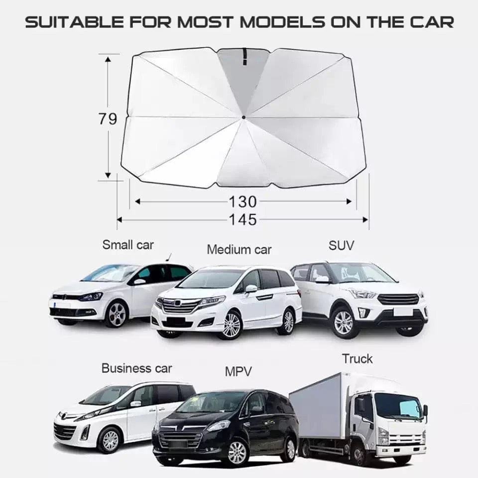Car Windshield Sun Shade Umbrella - Foldable Car Umbrella Sunshade Cover UV Block Car Front Window