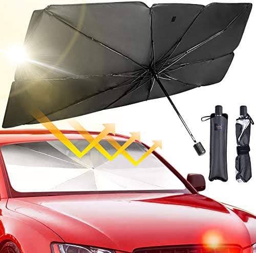 Car Windshield Sun Shade Umbrella - Foldable Car Umbrella Sunshade Cover UV Block Car Front Window